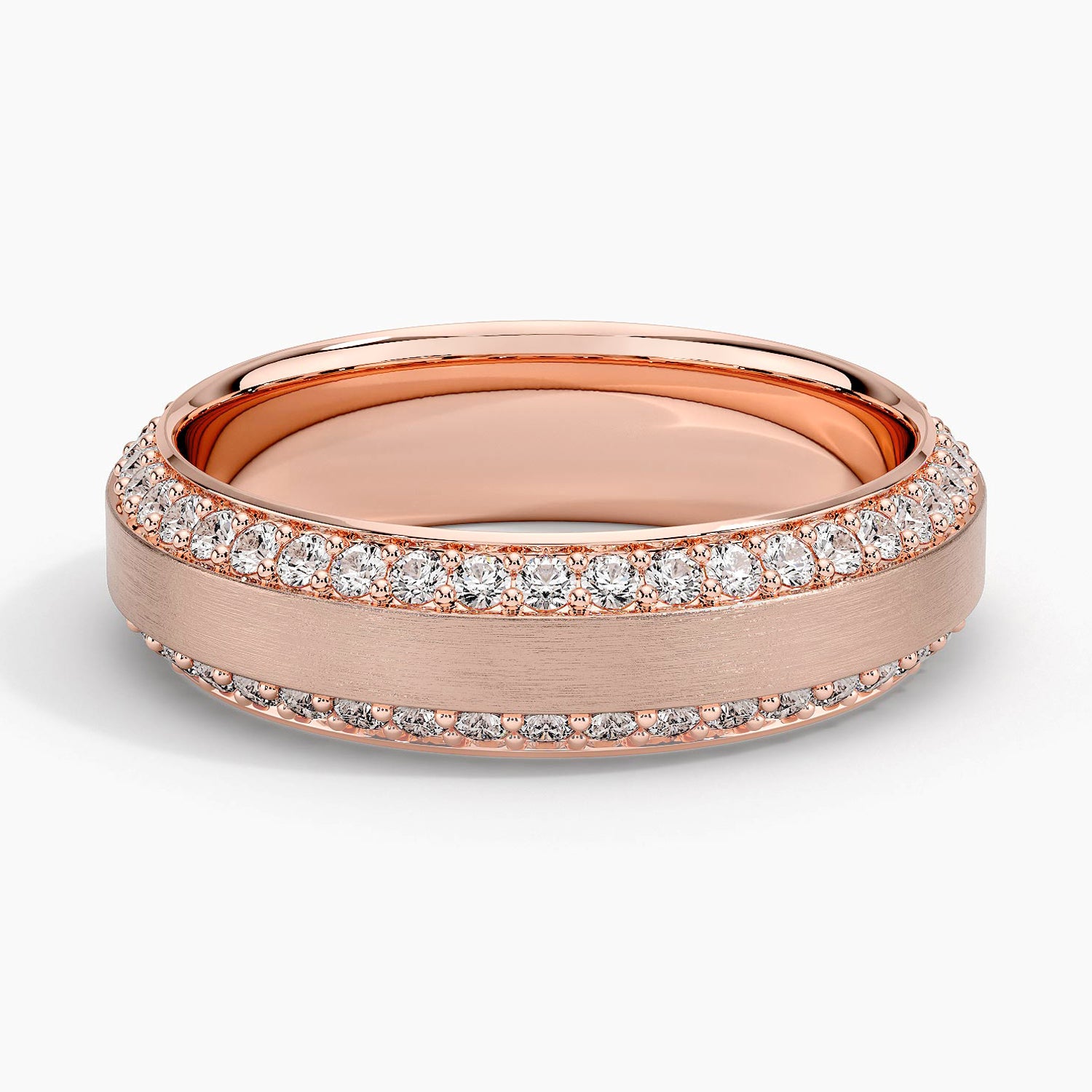 Özel Tasarım Alyans 1,00 Karat Yuvarlak Kesim Laboratuvar Pırlanta Yüzük 18K - Bold Diamonds