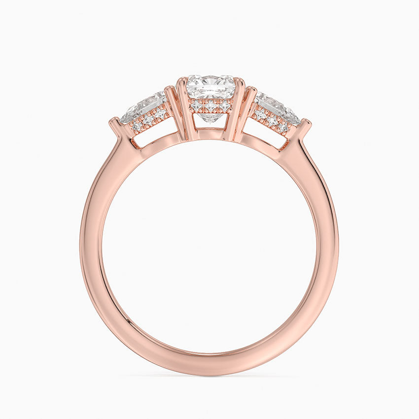 1.60 Carat Princess Halo Design Solitaire Lab Diamond Ring 18K - Florina
