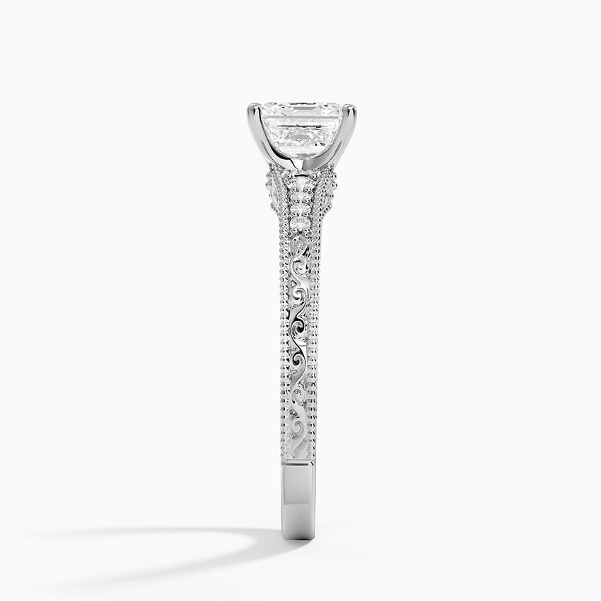 1.60 Carat Princess Halo Design Solitaire Lab Diamond Ring 18K - Florina