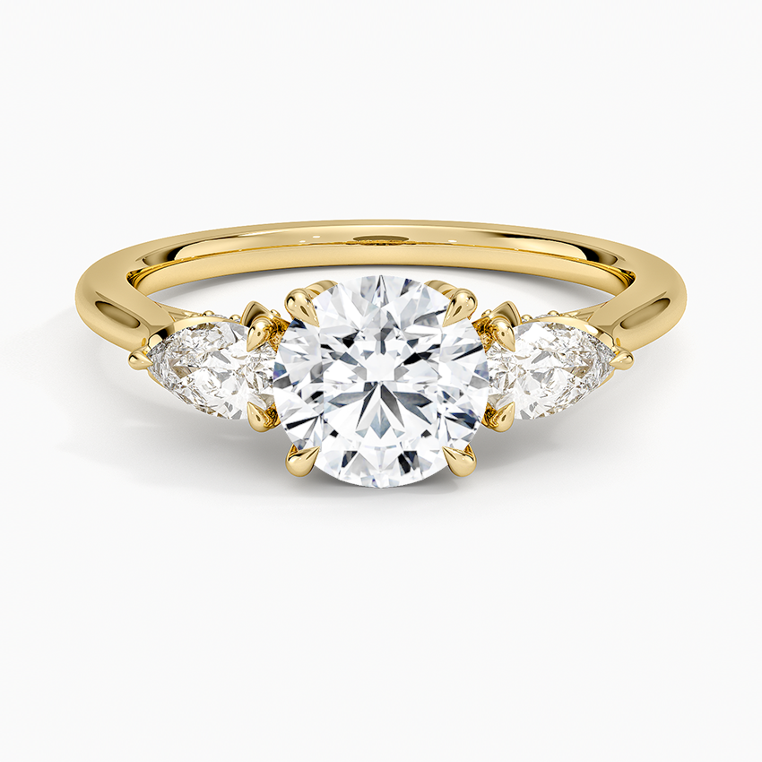 1.60 Carat Princess Halo Design Solitaire Lab Diamond Ring 18K - Florina