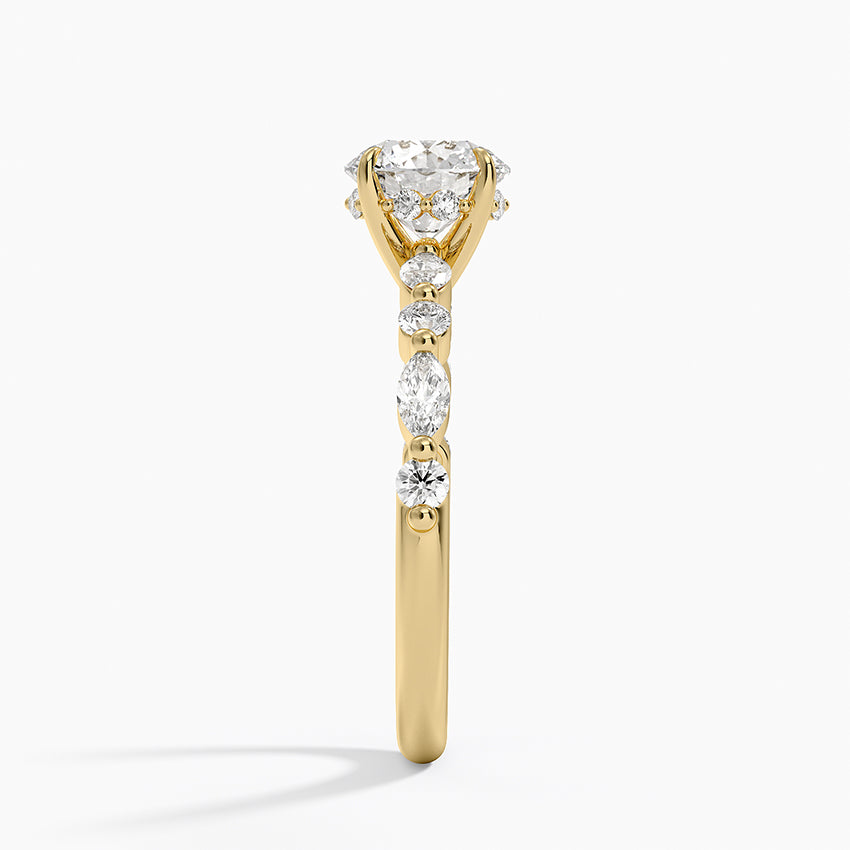 1.60 Carat Princess Halo Design Solitaire Lab Diamond Ring 18K - Florina