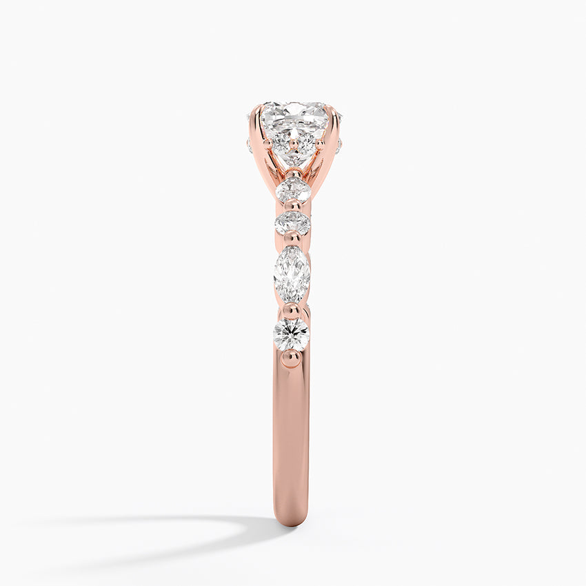 1.60 Carat Princess Halo Design Solitaire Lab Diamond Ring 18K - Florina