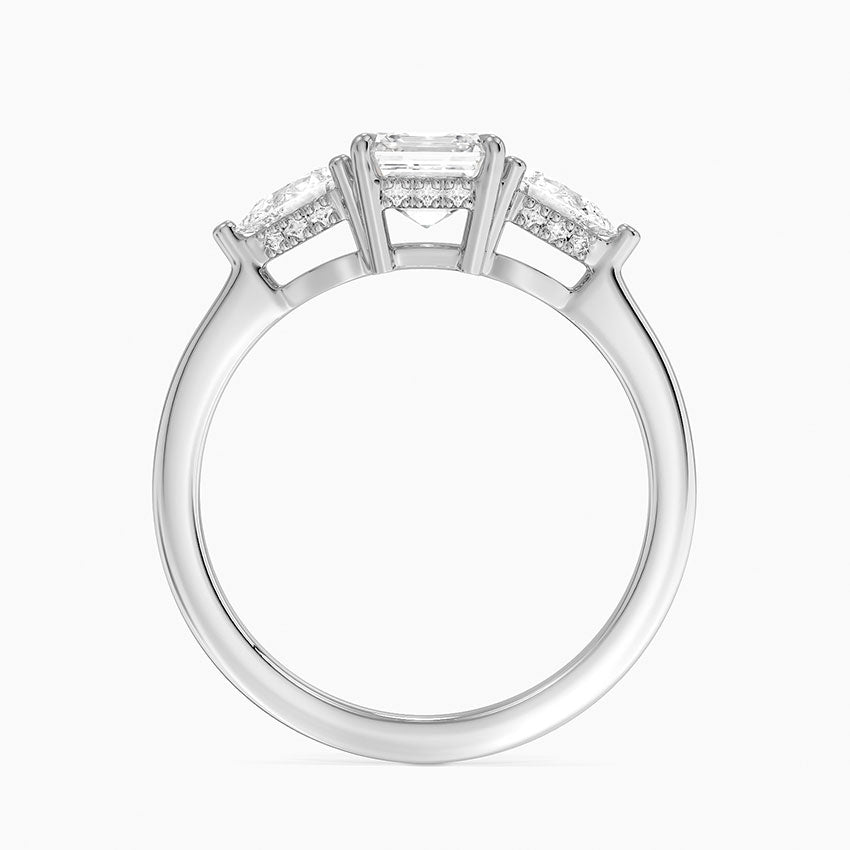 1.60 Carat Princess Halo Design Solitaire Lab Diamond Ring 18K - Florina