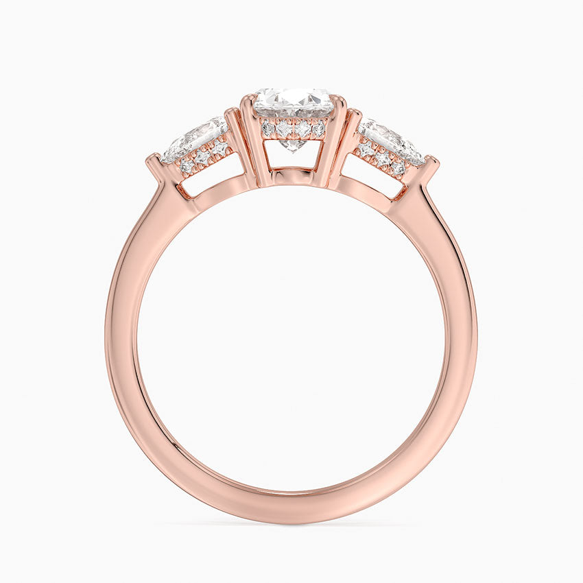 1.60 Carat Princess Halo Design Solitaire Lab Diamond Ring 18K - Florina