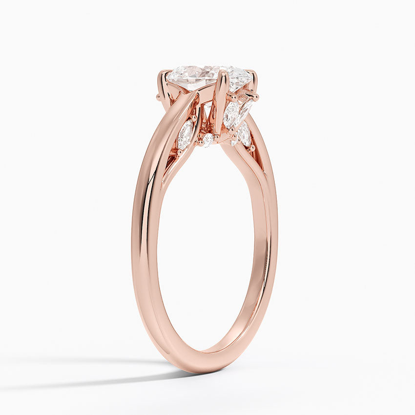 1.30 Oval Kesim Hidden Halo Tasarım Tektaş Laboratuvar Pırlanta Yüzük - Dalara