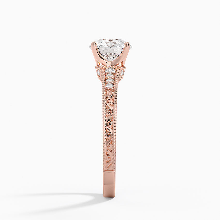 1.15 Karat Yuvarlak Kesim Hidden Halo Tasarım Tektaş Laboratuvar Pırlanta Yüzük - Venice - Bold Diamonds