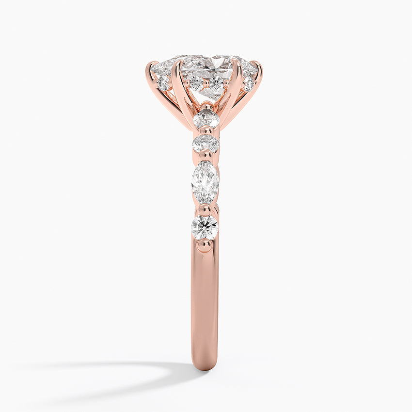 1.60 Carat Princess Halo Design Solitaire Lab Diamond Ring 18K - Florina