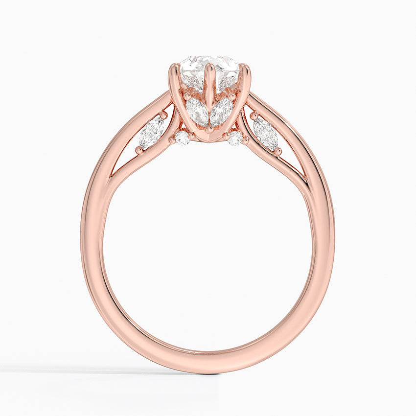 1.30 Damla Kesim Hidden Halo Tasarım Tektaş Laboratuvar Pırlanta Yüzük - Dalara