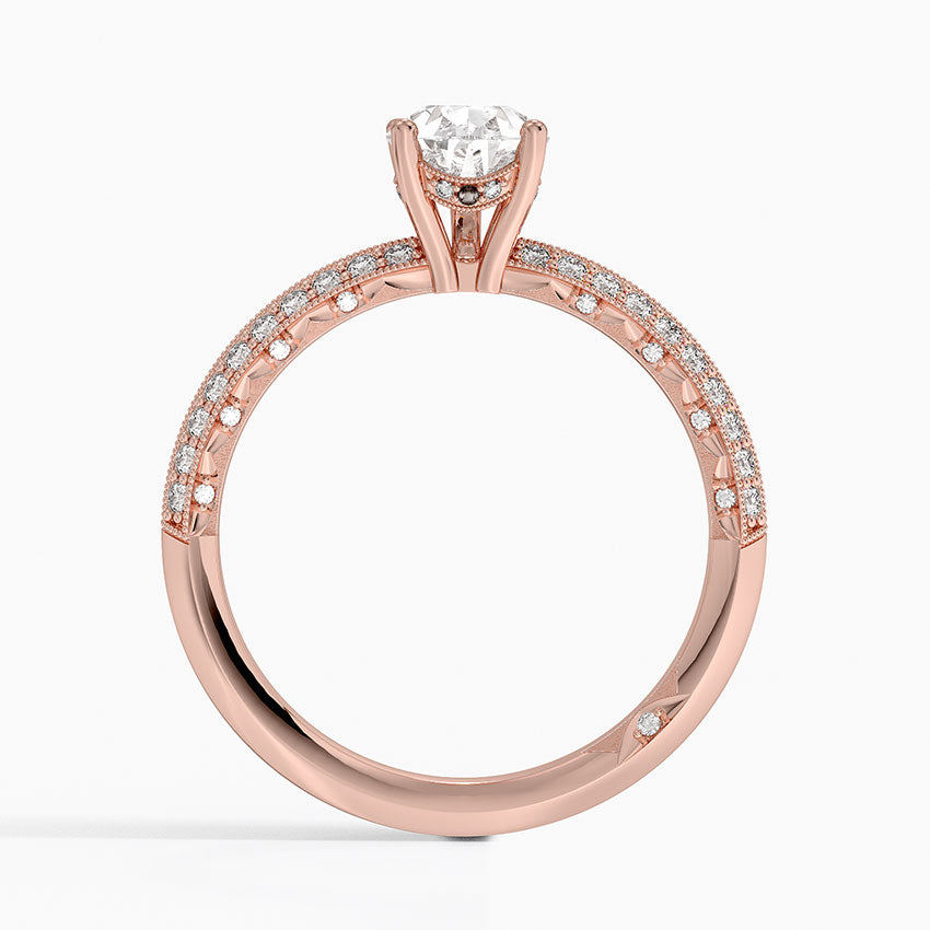 1.50 Damla Kesim Yarım Tur Tasarım Tektaş Laboratuvar Pırlanta Yüzük - Selara