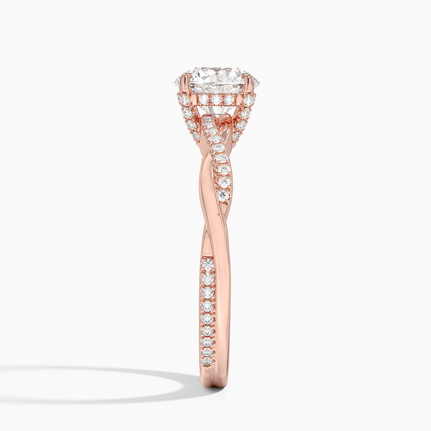 1.25 Karat Hidden Halo Tasarım Tektaş Laboratuvar Pırlanta Yüzük 18K - Talora - Bold Diamonds