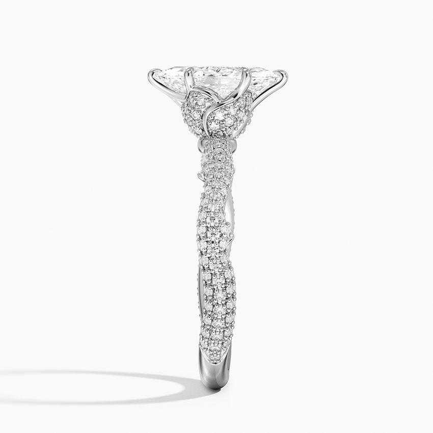 1.75 Karat Marquise Kesim Hidden Halo Tasarım Tektaş Laboratuvar Pırlanta Yüzük - Sorrento