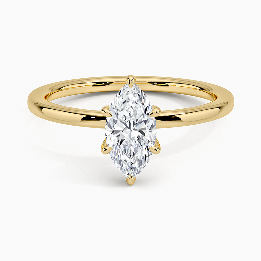 1.15 Karat Marquise Kesim Hidden Halo Tasarım Tektaş Laboratuvar Pırlanta Yüzük - Gilora - Bold Diamonds