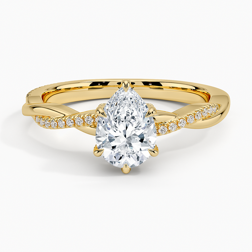 1.60 Carat Princess Halo Design Solitaire Lab Diamond Ring 18K - Florina