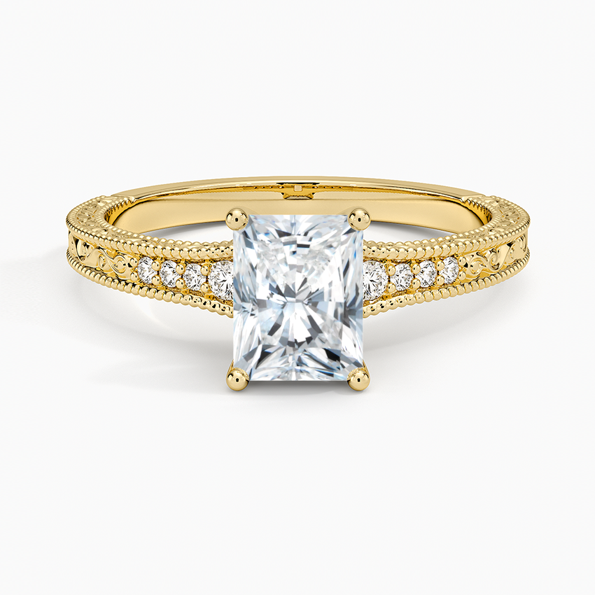 1.60 Carat Princess Halo Design Solitaire Lab Diamond Ring 18K - Florina