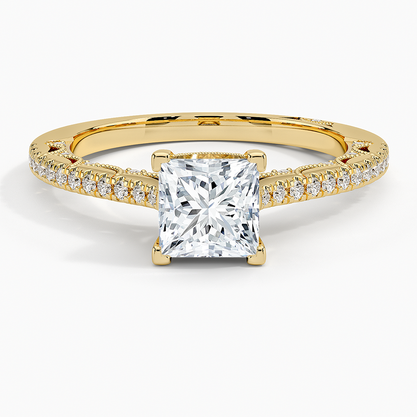 1.50 Prenses Kesim Halo Tasarım Tektaş Laboratuvar Pırlanta Yüzük - Nilara