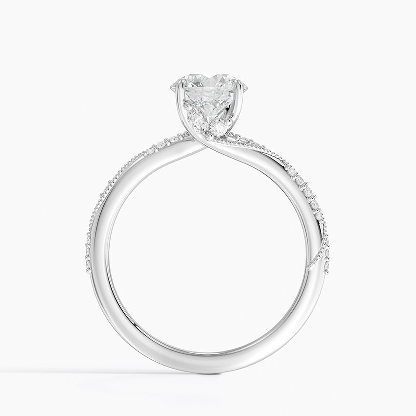 1.60 Carat Princess Halo Design Solitaire Lab Diamond Ring 18K - Florina
