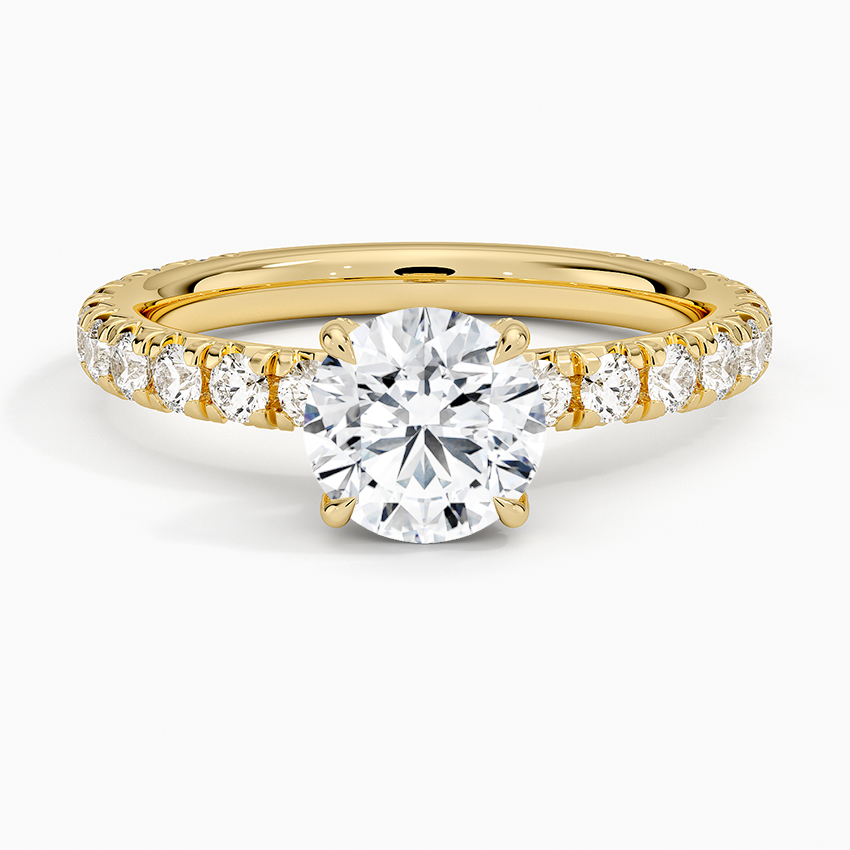1.60 Carat Princess Halo Design Solitaire Lab Diamond Ring 18K - Florina