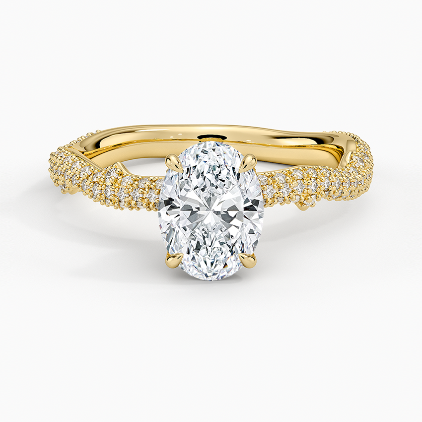 1.75 Oval Kesim Hidden Halo Tasarım Tektaş Laboratuvar Pırlanta Yüzük - Filara