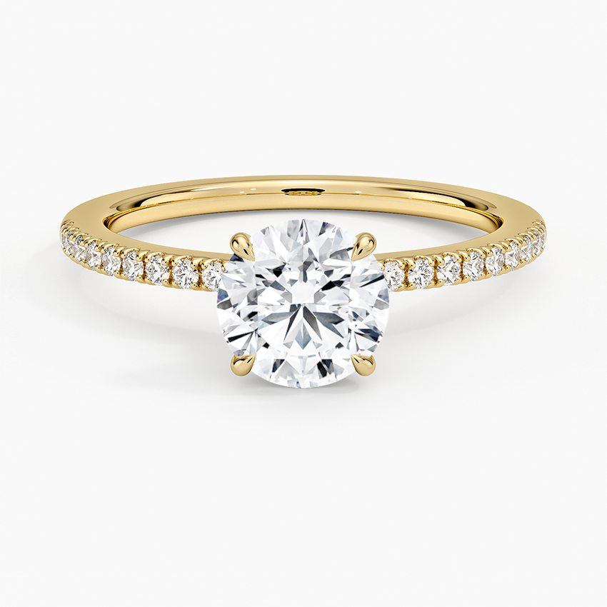 1.60 Carat Princess Halo Design Solitaire Lab Diamond Ring 18K - Florina