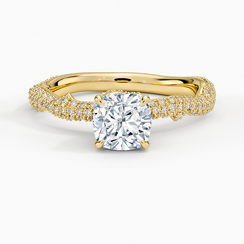 1.75 Karat Cushion Kesim Hidden Halo Tasarım Tektaş Laboratuvar Pırlanta Yüzük - Sorrento