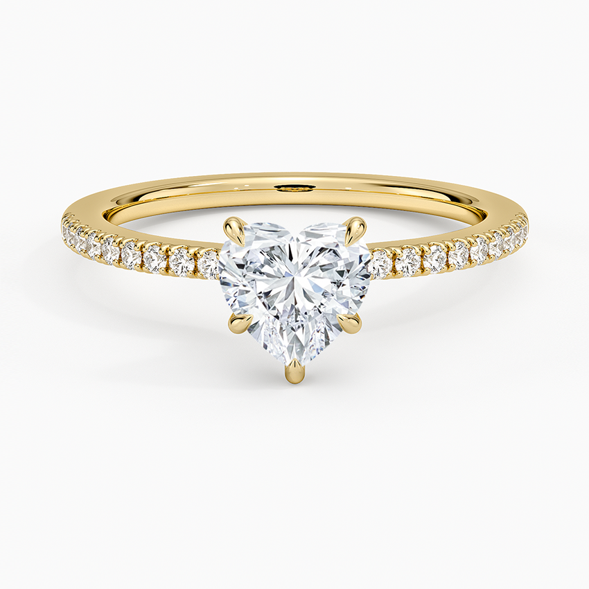 1.25 Karat Kalp Kesim Hidden Halo Tasarım Tektaş Laboratuvar Pırlanta Yüzük - Filora - Bold Diamonds