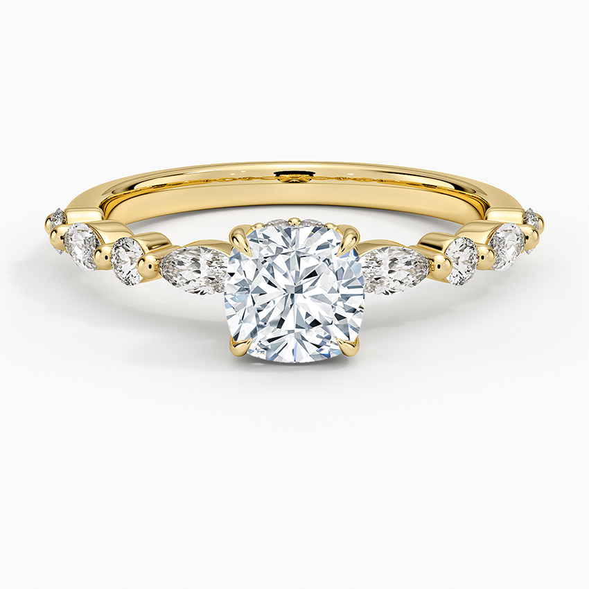1.60 Carat Princess Halo Design Solitaire Lab Diamond Ring 18K - Florina