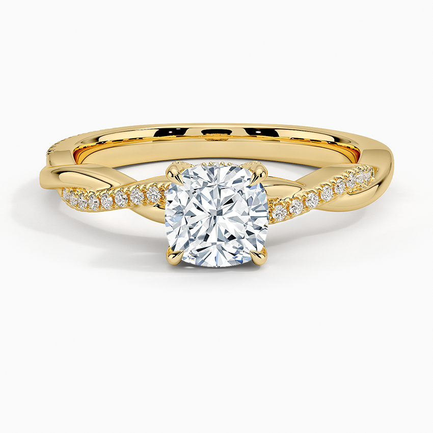 1.60 Carat Princess Halo Design Solitaire Lab Diamond Ring 18K - Florina