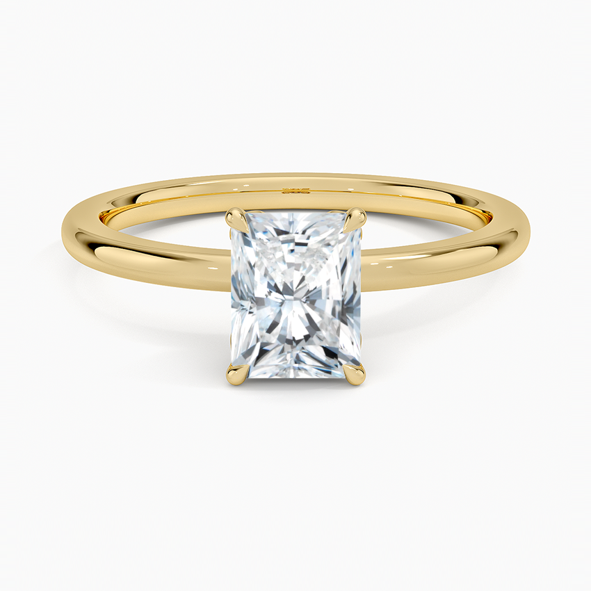 1.60 Carat Princess Halo Design Solitaire Lab Diamond Ring 18K - Florina