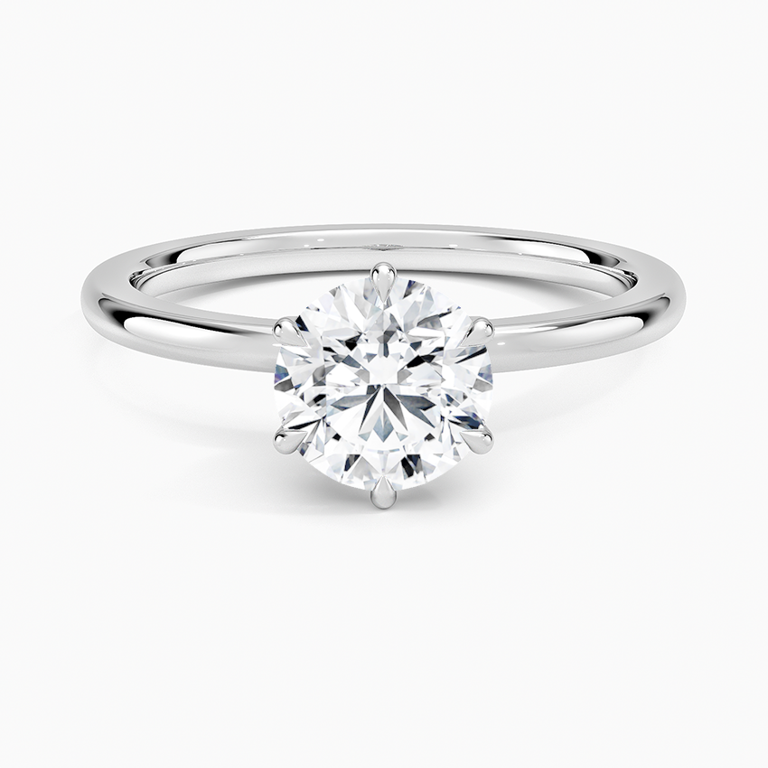 Altı Tırnak 1.15 Karat Hidden Halo Tasarım Tektaş Laboratuvar Pırlanta Yüzük - Delora - Bold Diamonds
