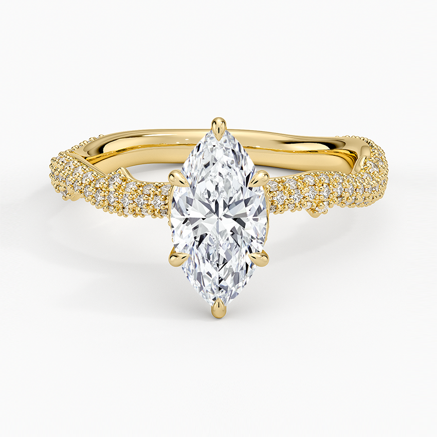1.75 Karat Marquise Kesim Hidden Halo Tasarım Tektaş Laboratuvar Pırlanta Yüzük - Sorrento