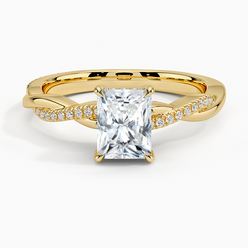 1.60 Carat Princess Halo Design Solitaire Lab Diamond Ring 18K - Florina