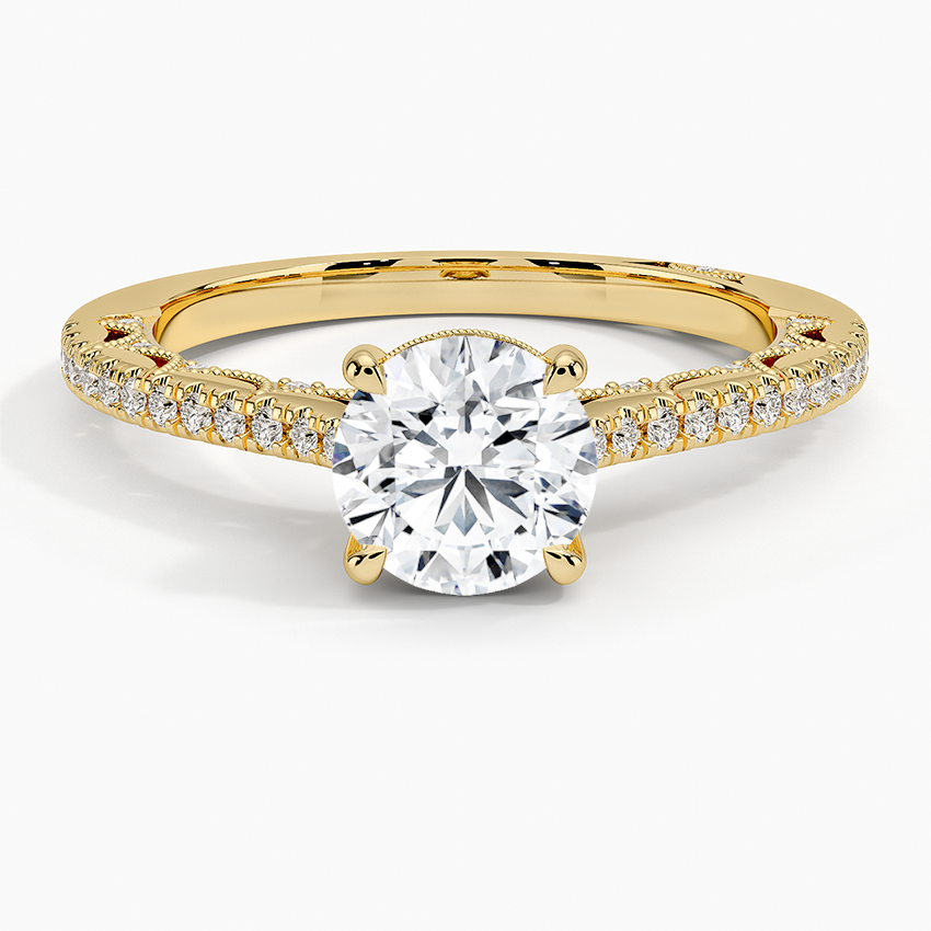 1.60 Carat Princess Halo Design Solitaire Lab Diamond Ring 18K - Florina