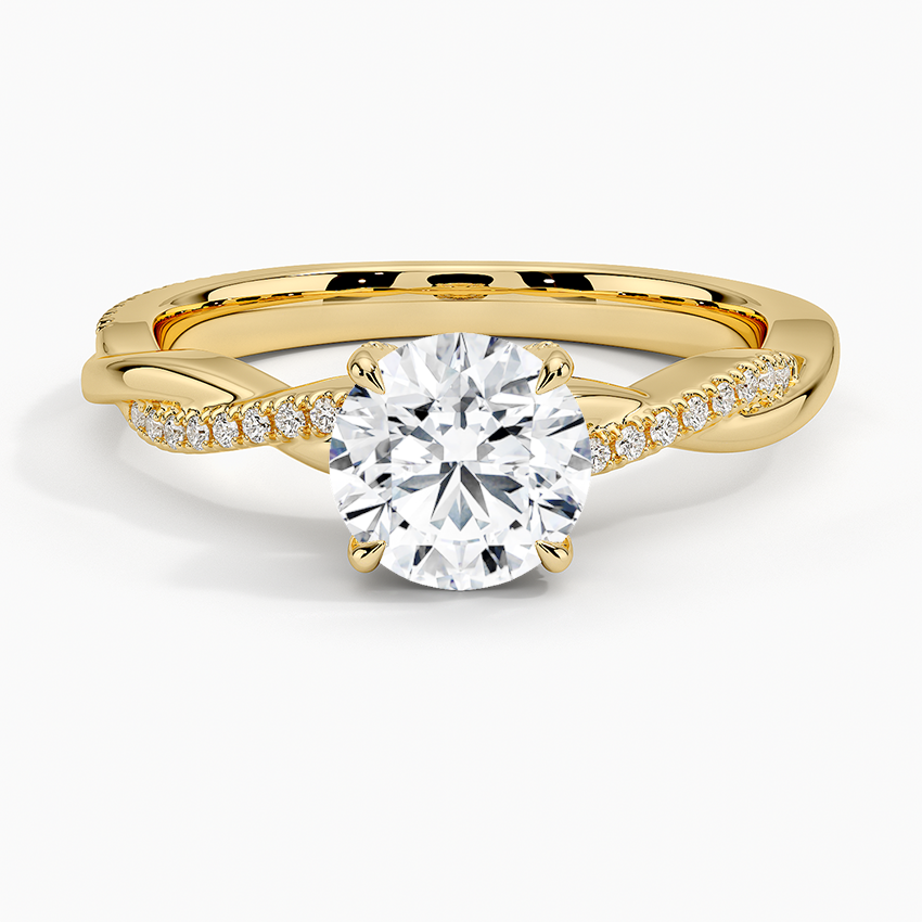 1.25 Karat Hidden Halo Tasarım Tektaş Laboratuvar Pırlanta Yüzük 18K - Talora - Bold Diamonds