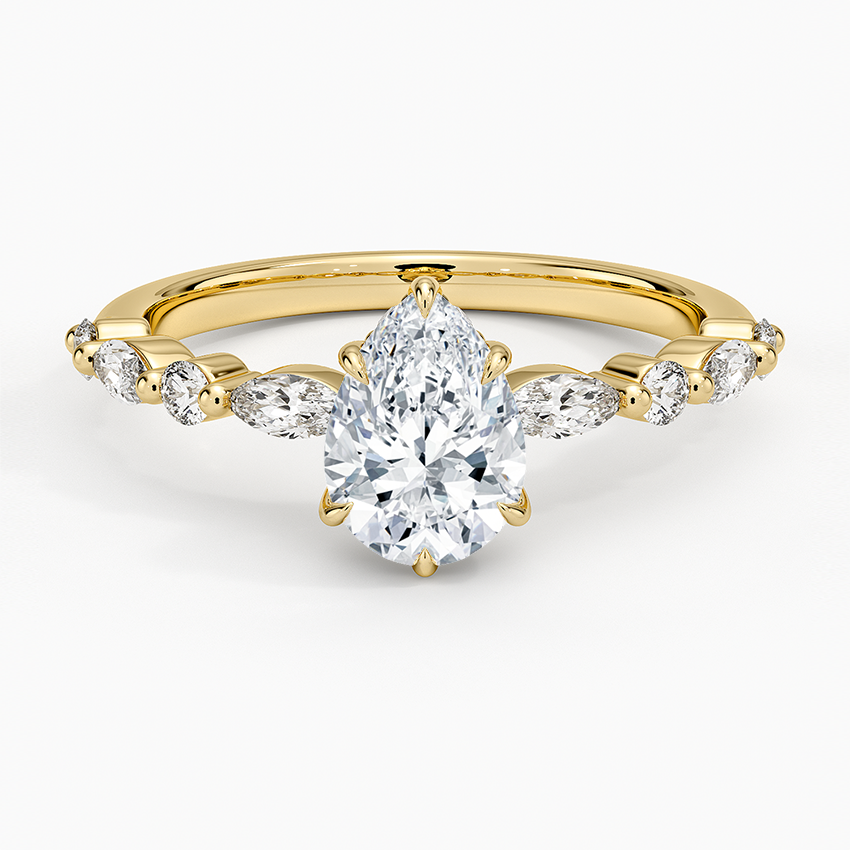 1.60 Carat Princess Halo Design Solitaire Lab Diamond Ring 18K - Florina