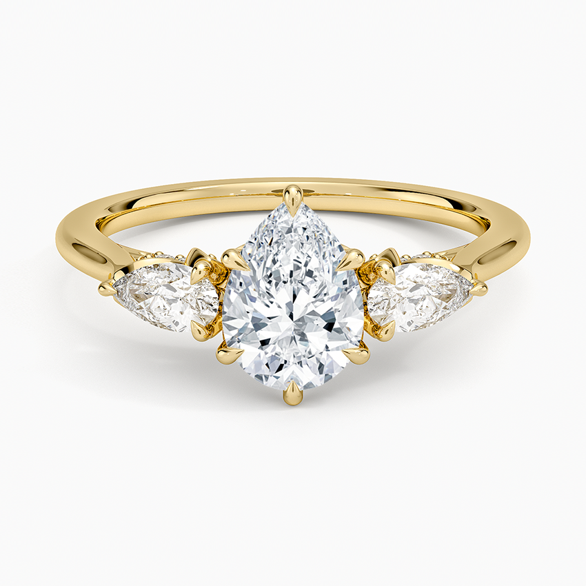 1.60 Carat Princess Halo Design Solitaire Lab Diamond Ring 18K - Florina