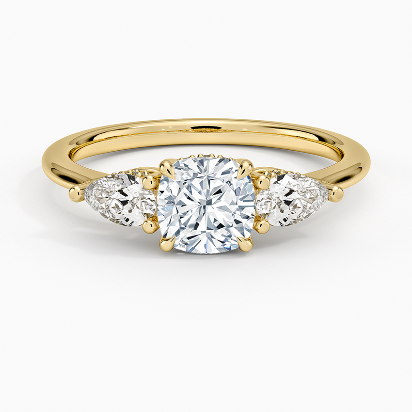 1.60 Carat Princess Halo Design Solitaire Lab Diamond Ring 18K - Florina
