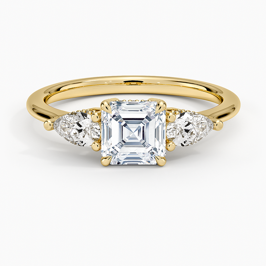 1.60 Carat Princess Halo Design Solitaire Lab Diamond Ring 18K - Florina