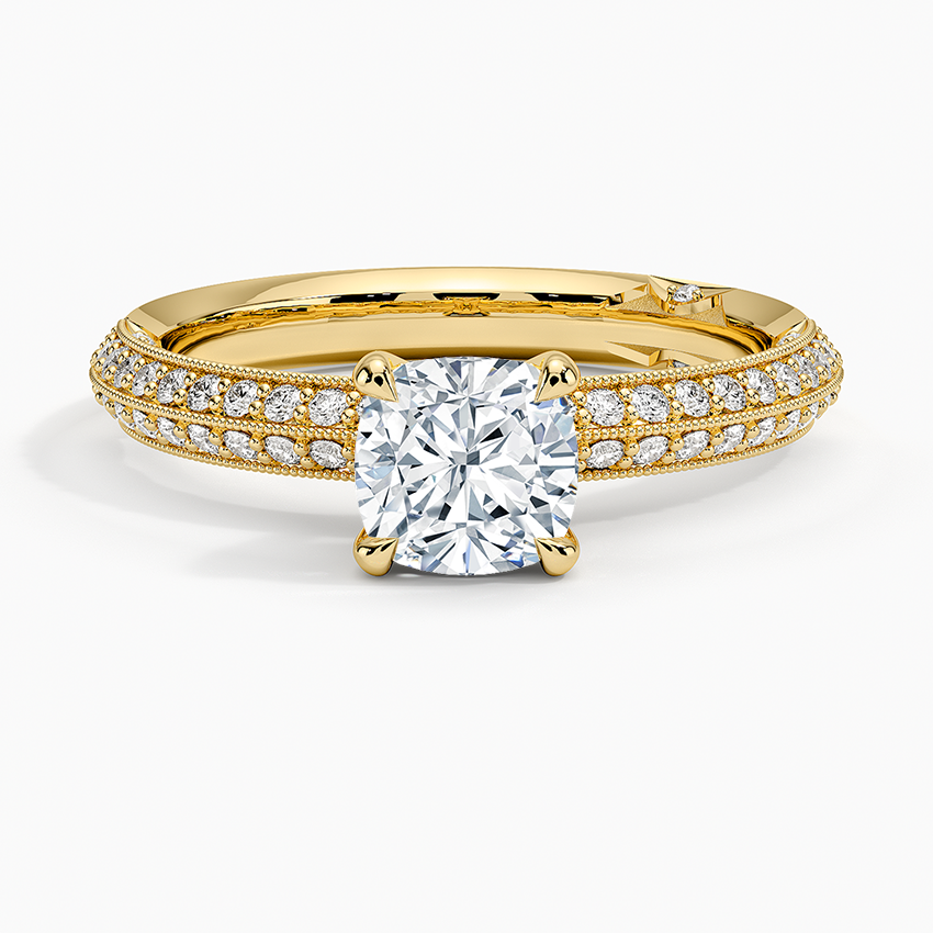 1.50 Cushion Kesim Yarım Tur Tasarım Tektaş Laboratuvar Pırlanta Yüzük - Selara