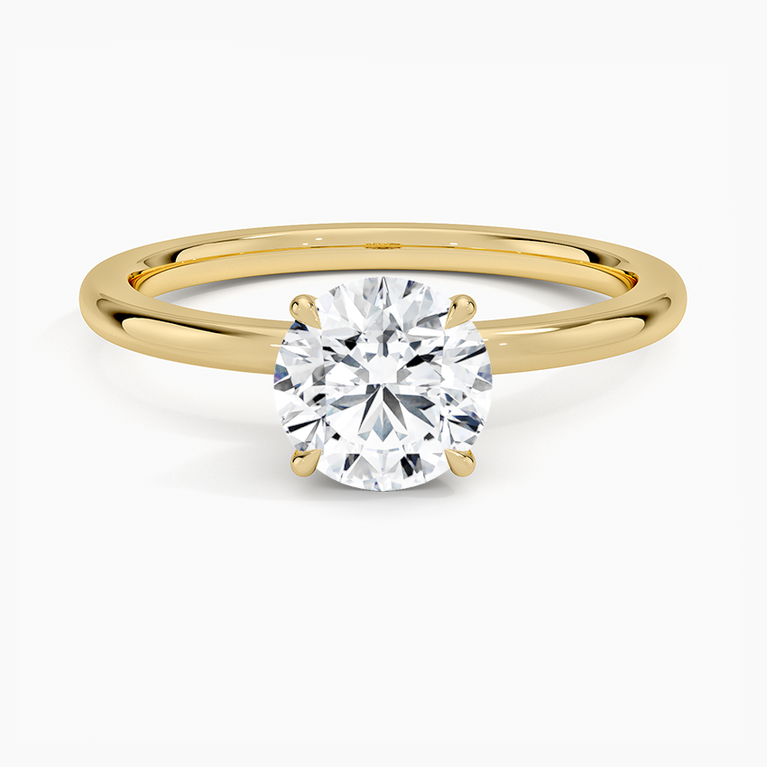 1.60 Carat Princess Halo Design Solitaire Lab Diamond Ring 18K - Florina