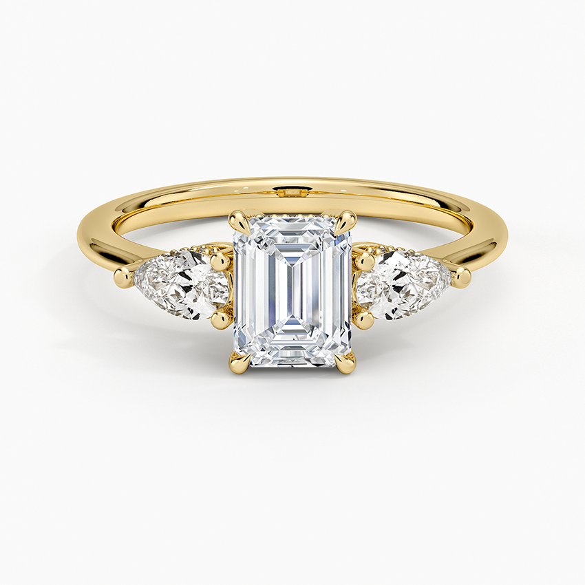 1.60 Carat Princess Halo Design Solitaire Lab Diamond Ring 18K - Florina