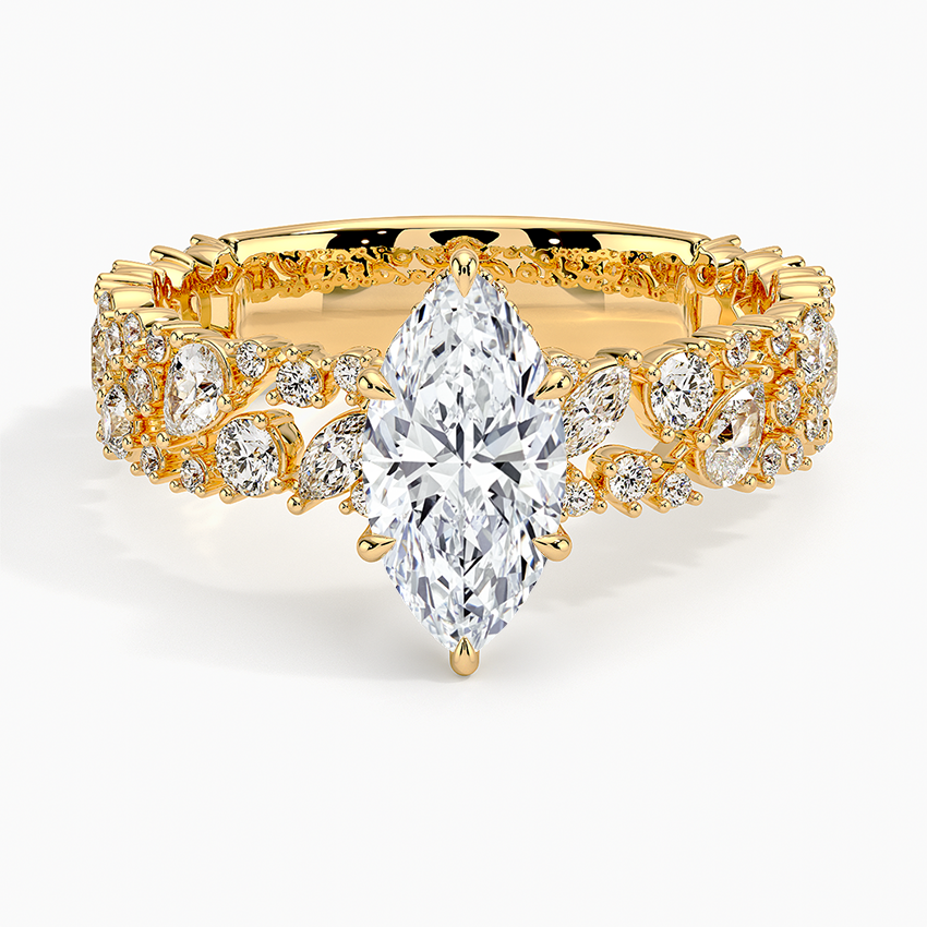 2.00 Marquise Kesim Özel Tasarım Tektaş Laboratuvar Pırlanta Yüzük - Aylora