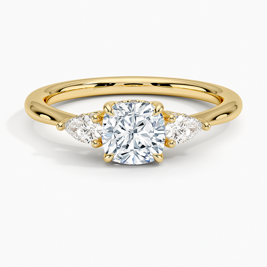 1.60 Carat Princess Halo Design Solitaire Lab Diamond Ring 18K - Florina
