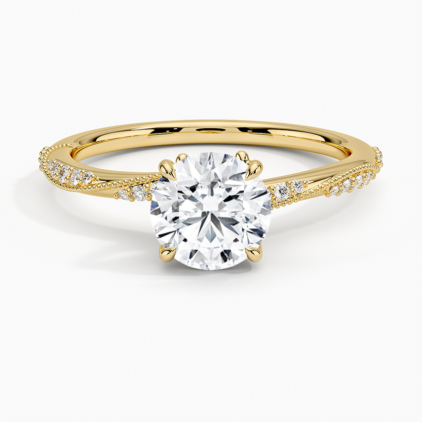 1.25 Karat Hidden Halo Tasarım Tektaş Laboratuvar Pırlanta Yüzük 18K - Melora - Bold Diamonds