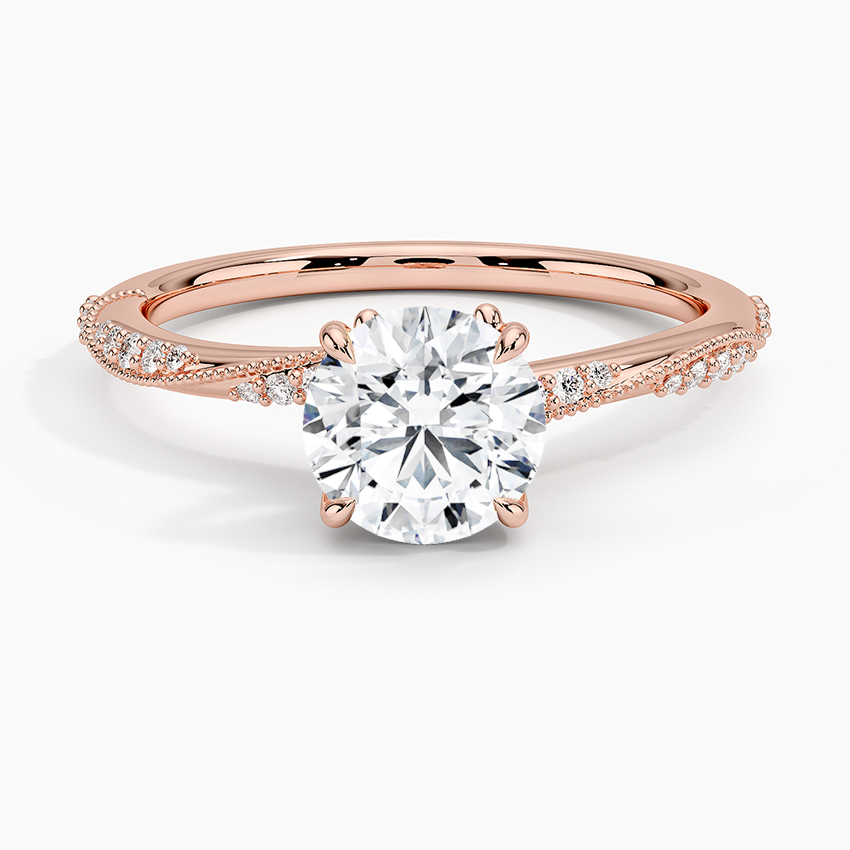 1.25 Karat Hidden Halo Tasarım Tektaş Laboratuvar Pırlanta Yüzük 18K - Melora - Bold Diamonds