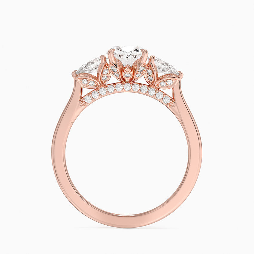 1.60 Carat Princess Halo Design Solitaire Lab Diamond Ring 18K - Florina