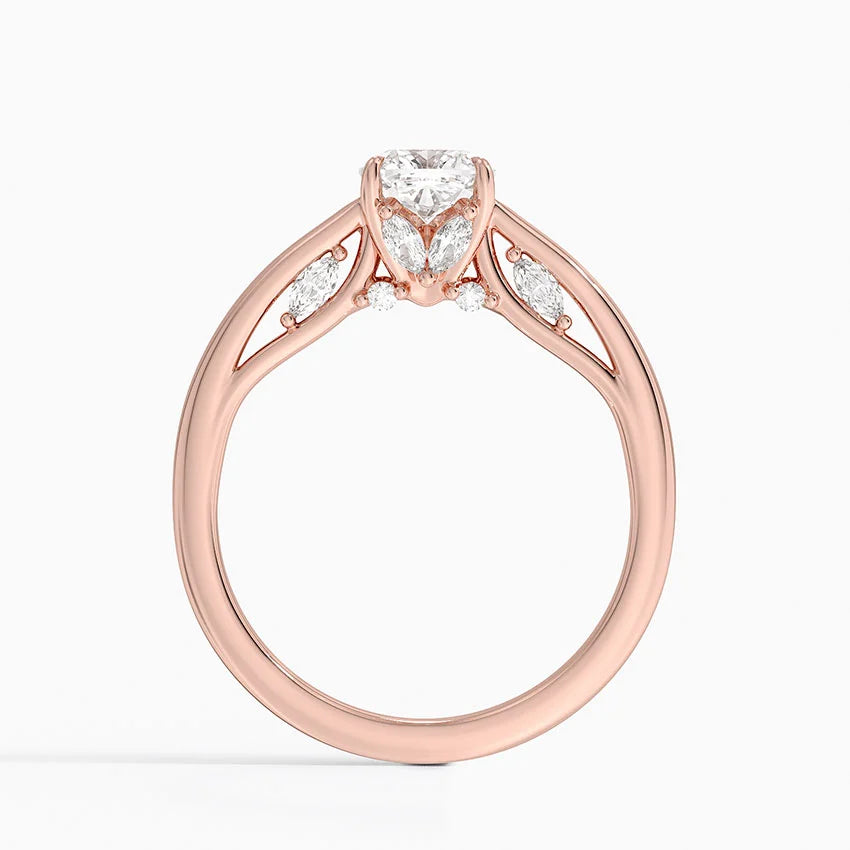 1.30 Cushion Kesim Hidden Halo Tasarım Tektaş Laboratuvar Pırlanta Yüzük - Dalara