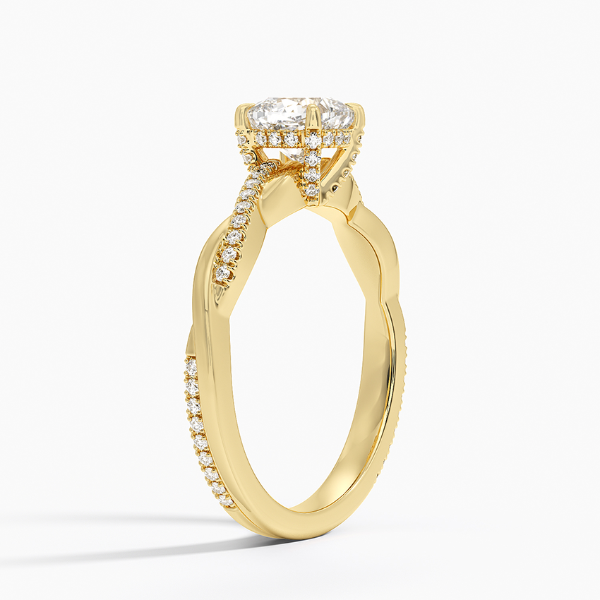 1.60 Carat Princess Halo Design Solitaire Lab Diamond Ring 18K - Florina