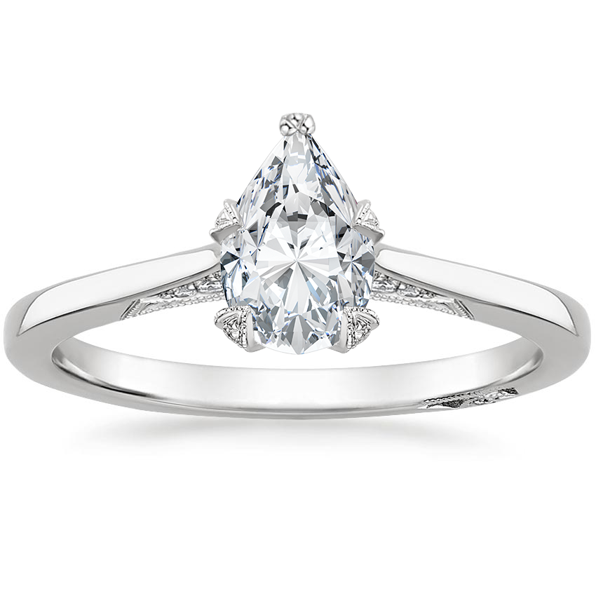 1.25 Damla Kesim Hidden Halo Tasarım Tektaş Laboratuvar Pırlanta Yüzük - Telara