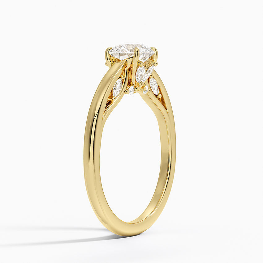 1.60 Carat Princess Halo Design Solitaire Lab Diamond Ring 18K - Florina