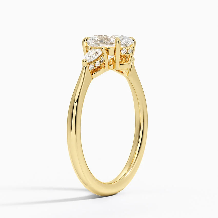 1.60 Carat Princess Halo Design Solitaire Lab Diamond Ring 18K - Florina